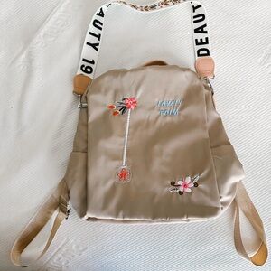 NWOT Floral Backpack Purse - convertible tote